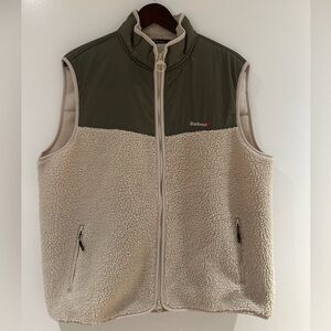 Barbour Men’s Hopsen Fleece Gilet/Vest – (Cream) British XXL, US XL